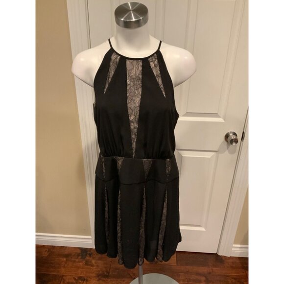 BCBG Max Azria Teena Black Lace Mini Sleeveless Dress, Size 8, NWT! - Picture 1 of 7